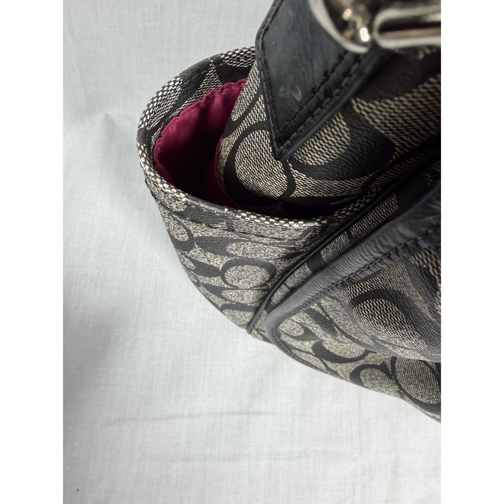 Coach Ashley Signature‎ Coated Canvas Flap Closure Messenger Diaper Shoulder Bag - Picture 12 of 16